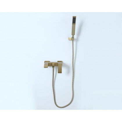 HMR - Ridge Wall-Mount Waterfall Bathtub Faucet in Brushed Gold