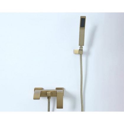 HMR - Ridge Wall-Mount Waterfall Bathtub Faucet in Brushed Gold