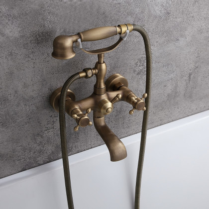 HMR - Chester Wall Mount Clawfoot Tub Filler in Brass
