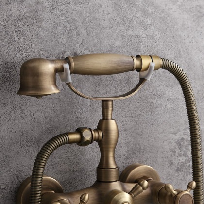 HMR - Chester Wall Mount Clawfoot Tub Filler in Brass