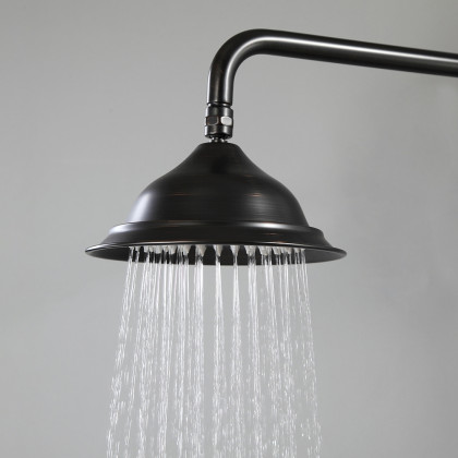 HMR - Vintage Bathroom Rainfall Shower System Handheld Shower in Antique Black