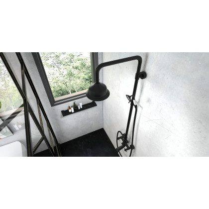 HMR - Vintage Bathroom Rainfall Shower System Handheld Shower in Antique Black