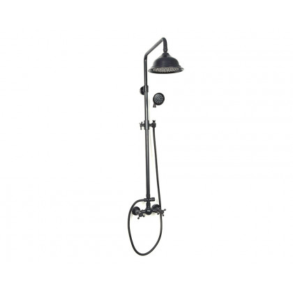 HMR - Chester Rainfall Showerhead with Handheld Shower and Exposed Shower System in Antique Black