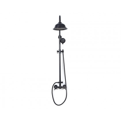 HMR - Chester Rainfall Showerhead with Handheld Shower and Exposed Shower System in Antique Black
