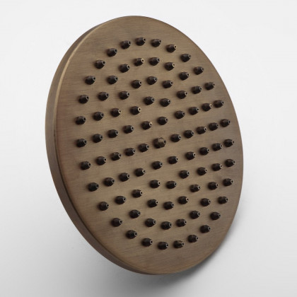 HMR - Round Rain Showerhead Wall Mount Shower System in Antique Brass