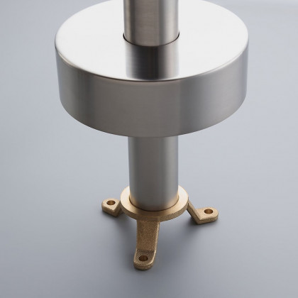 HMR - Brewst Freestanding Bathtub Faucet Floor Mount in Brass, Brushed Nickel