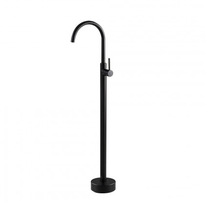 HMR - Brewst Freestanding Tub Filler Faucet in Matte Black, Brass