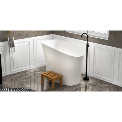 HMR - Brewst Freestanding Tub Filler Faucet in Matte Black, Brass