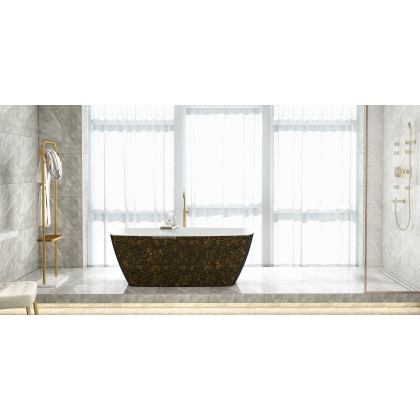 HMR - Brewst Floor Mounted Spout Faucet in Brass