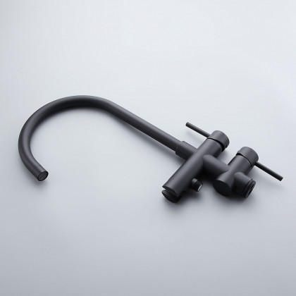HMR - Brewst Gooseneck Freestanding Filler Faucet in Matte Black