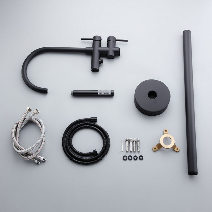 HMR - Brewst Gooseneck Freestanding Filler Faucet in Matte Black
