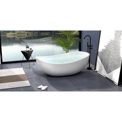 HMR - Brewst Gooseneck Freestanding Filler Faucet in Matte Black