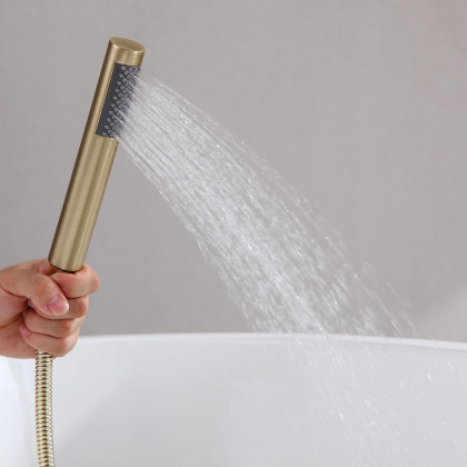 HMR - Brewst Freestanding Tub Filler Faucet in Brass, Brushed Gold