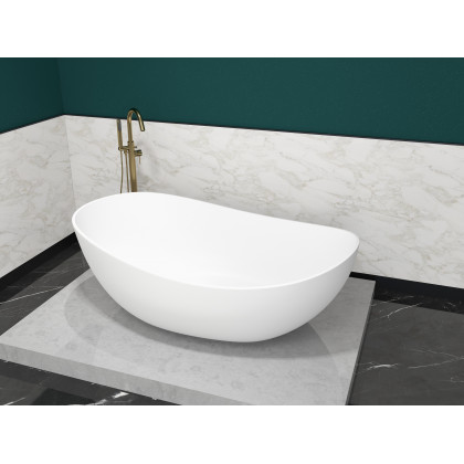 HMR - Brewst Freestanding Tub Filler Faucet in Brass, Brushed Gold