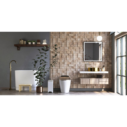 HMR - Brewst Freestanding Tub Filler Faucet in Brass, Brushed Gold