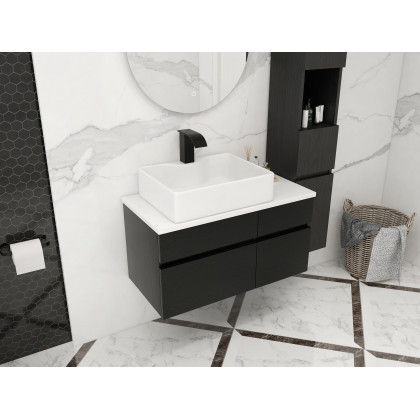 HMR - Automatic Sensor Hot and Cold Bathroom Sink Faucet in Antique Black