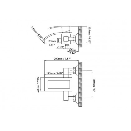 HMR - Milly Waterfall Wall-Mount Faucet and Handshower in Oil Rubbed Bronze
