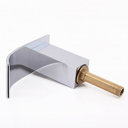 HMR - 2-Handle Deck Mounted Waterfall Bathroom Sink Faucet in Milly Modern