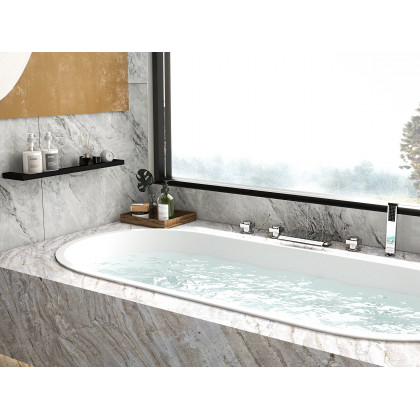 HMR - Moda Waterfall Deck-Mount Faucet with Handshower in Chrome