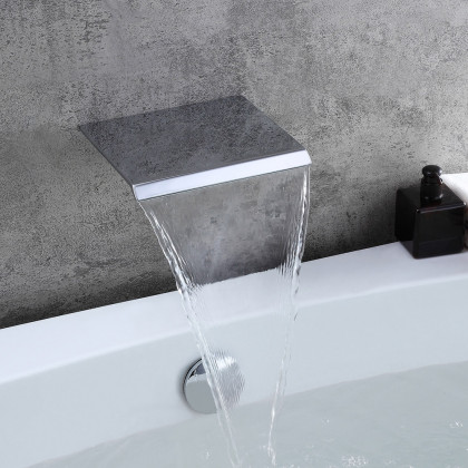 HMR - Moda Wall Mount Waterfall Spout Stainless Steel in Chrome