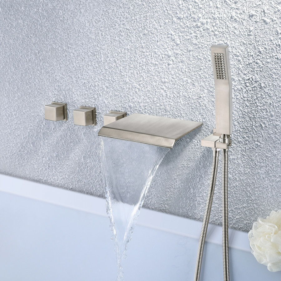 HMR - Moda Wall Mounted Tub Filler Faucet in Brushed Nickel