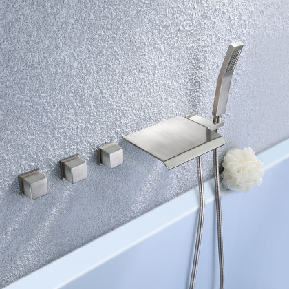 HMR - Moda Wall Mounted Tub Filler Faucet in Brushed Nickel
