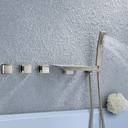 HMR - Moda Wall Mounted Tub Filler Faucet in Brushed Nickel