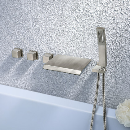 HMR - Moda Wall Mounted Tub Filler Faucet in Brushed Nickel