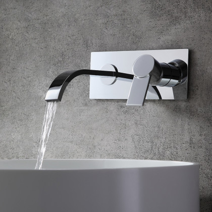 HMR - Virt Wall Mount Sink Faucet in Chrome