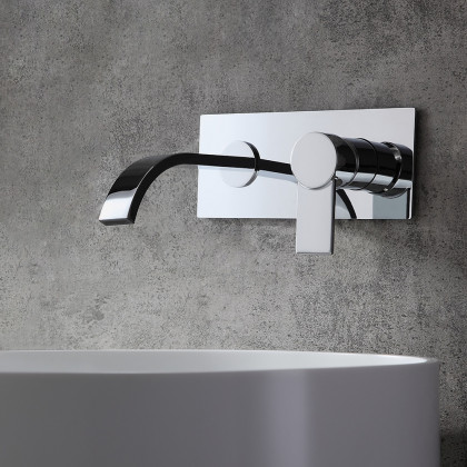 HMR - Virt Wall Mount Sink Faucet in Chrome