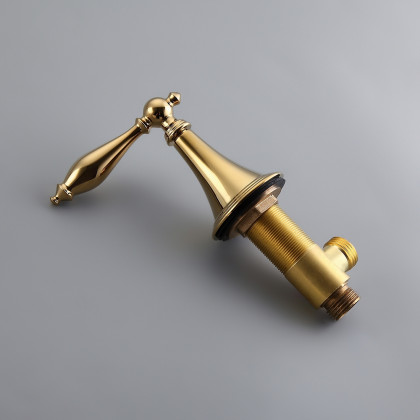 HMR - Lever Handle Bathroom Sink Faucet in Glistening Gold