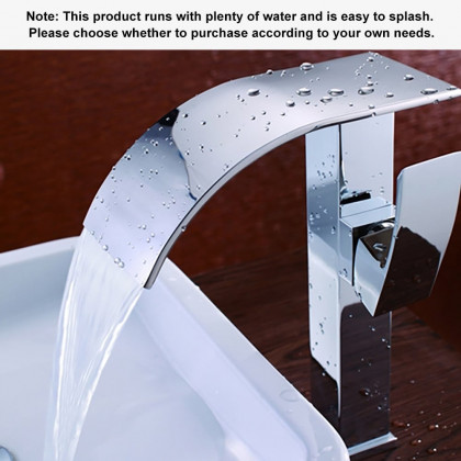 HMR - Milly Single Handle Waterfall Vessel Sink Faucet in Compression 3/8" Waterlines