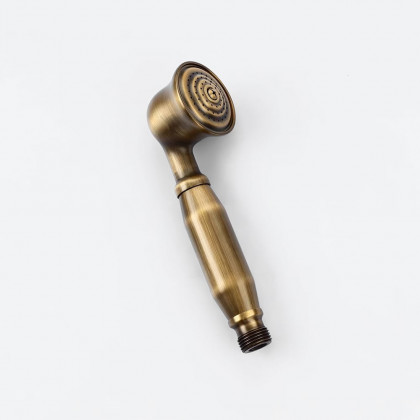 HMR - Two Handle Round Rainshower Shower Fixture in Antique Brass