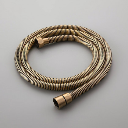 HMR - Two Handle Round Rainshower Shower Fixture in Antique Brass