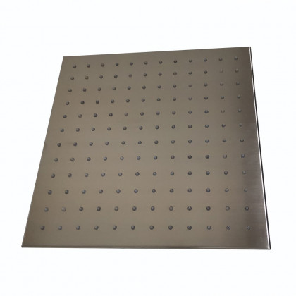 HMR - 16" LED Square Rain Showerhead in Brushed Nickel, Stainless Steel