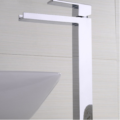 HMR - Fiego Polished Waterfall 1-Hole Faucet Sinks in Chrome