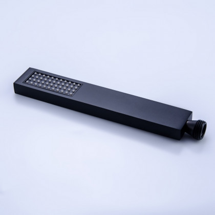 HMR - MILL Deck-Mount Waterfall Faucet with Handshower in Matte Black