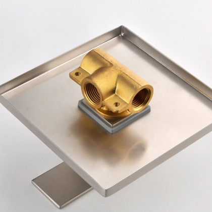 HMR - Square Shower Valve and Trims in Brushed Nickel, Solid Brass