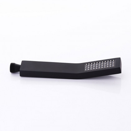 HMR - Square Handheld Hand Shower Head in Matte Black, Brass