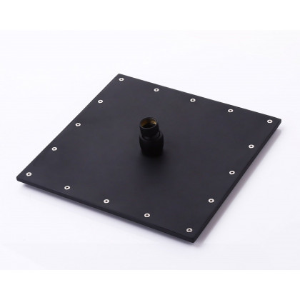 HMR Modern 12" Rainfall Square Bathroom Rain Shower Head - Matte Black