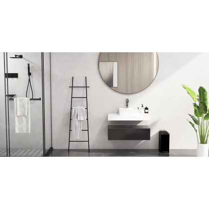 HMR - Single Hole Touchless Electronic Bathroom Sink Faucet with LED in Brushed Nickel