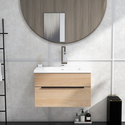 HMR Modern Single Handle 1-Hole Bathroom Sink Faucet with Waterfall Spout Brass - Chrome