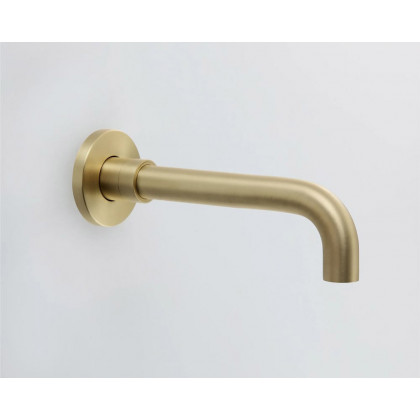 HMR - Wall Mounted Single Lever Bathroom Sink Swivel Faucet in Brushed Brass
