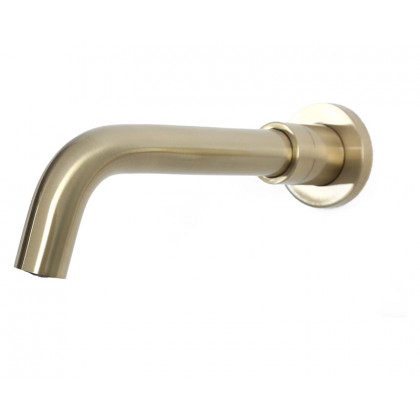 HMR - Wall Mounted Single Lever Bathroom Sink Swivel Faucet in Brushed Brass