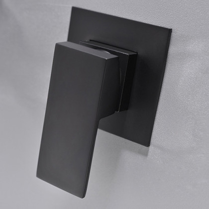 HMR - Shoop Wall Mounted Waterfall Sink Faucet in Matte Black