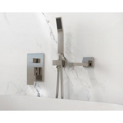 HMR - Ultramodern Wall Mounted Swirling Tub Filler Faucet with Hand Shower