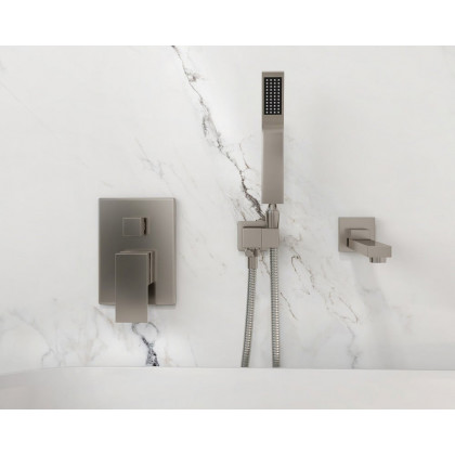 HMR - Ultramodern Wall Mounted Swirling Tub Filler Faucet with Hand Shower