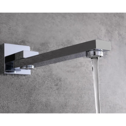 HMR Ultramodern Wall Mounted Swirling Tub Filler Faucet with Hand Shower - Chrome