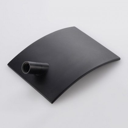 HMR - Wall Stainless Steel Waterfall Shower Head in Matte Black