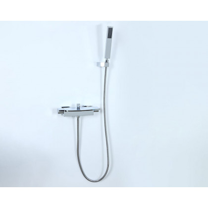 HMR - Wall Mount Waterfall 2-Handle Faucet with Hand Shower in Chrome